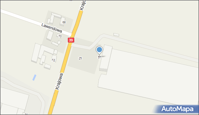 Mroczeń, Krajowa, 57, mapa Mroczeń