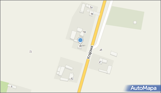 Mroczeń, Krajowa, 60, mapa Mroczeń