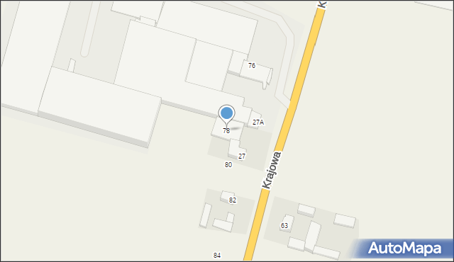 Mroczeń, Krajowa, 78, mapa Mroczeń