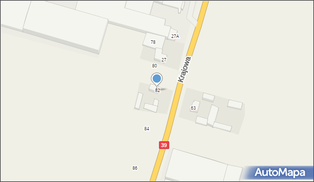 Mroczeń, Krajowa, 82, mapa Mroczeń