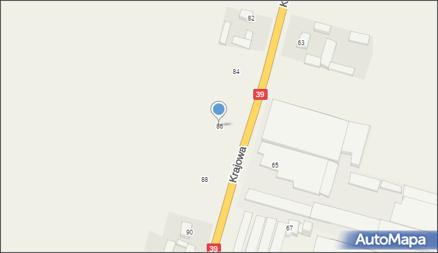 Mroczeń, Krajowa, 86, mapa Mroczeń