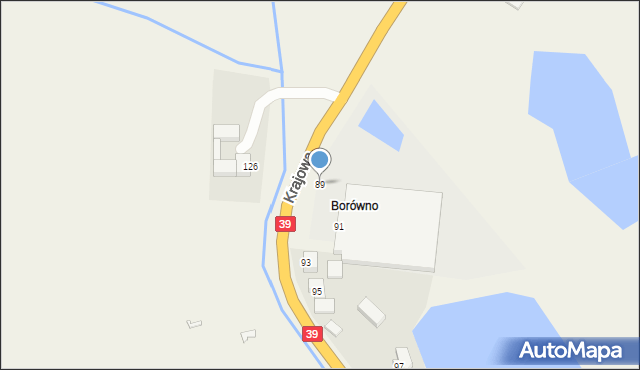 Mroczeń, Krajowa, 89, mapa Mroczeń