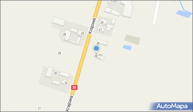 Mroczeń, Krajowa, 31, mapa Mroczeń