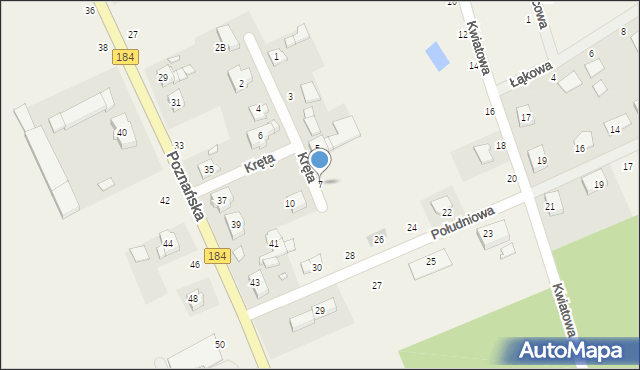 Mrowino, Kręta, 7, mapa Mrowino