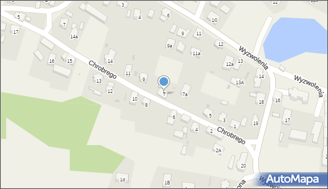 Mrozów, Króla Bolesława Chrobrego, 7, mapa Mrozów