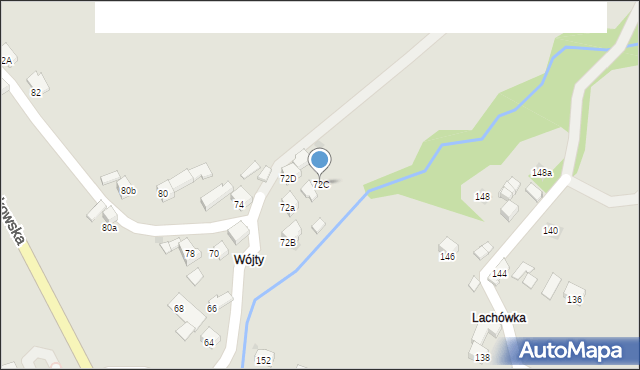 Mszana Dolna, Krakowska, 72C, mapa Mszana Dolna