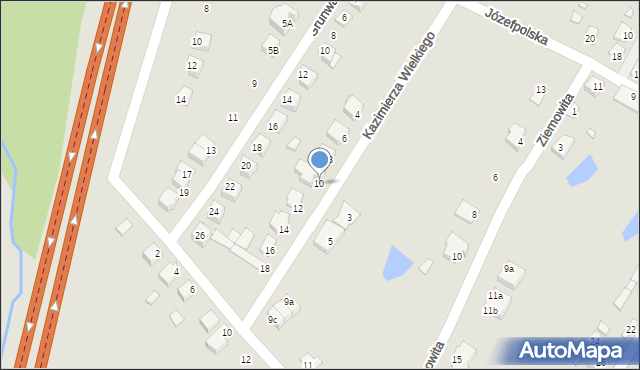 Mszczonów, Króla Kazimierza Wielkiego, 10, mapa Mszczonów