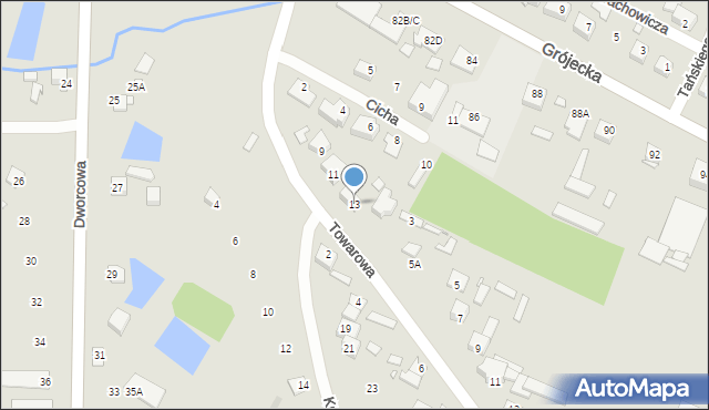 Mszczonów, Krótka, 13, mapa Mszczonów