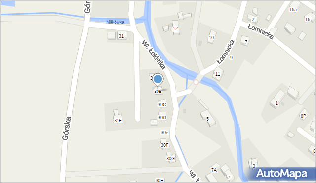 Mysłakowice, Króla Władysława Łokietka, 30B, mapa Mysłakowice