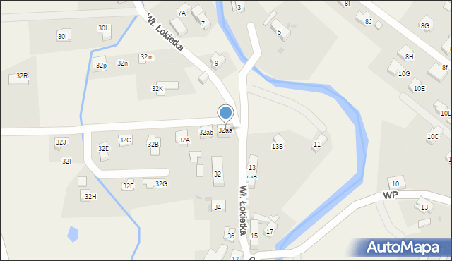 Mysłakowice, Króla Władysława Łokietka, 32aa, mapa Mysłakowice