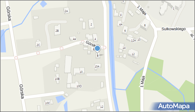 Mysłakowice, Króla Władysława Łokietka, 8, mapa Mysłakowice