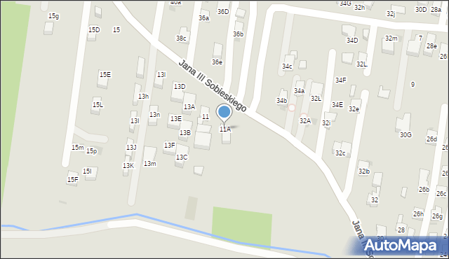 Myślenice, Króla Jana III Sobieskiego, 11A, mapa Myślenice