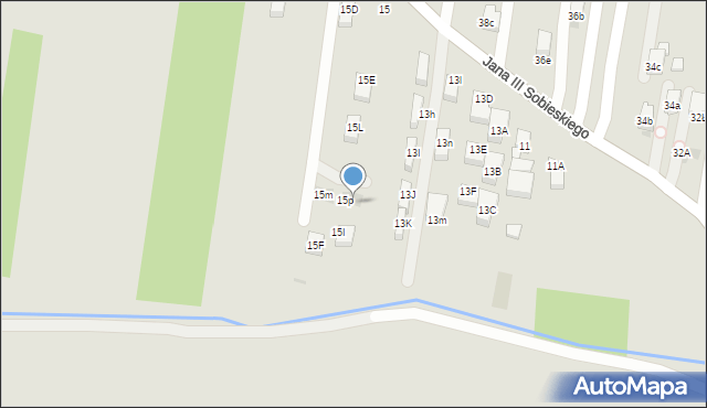 Myślenice, Króla Jana III Sobieskiego, 15r, mapa Myślenice