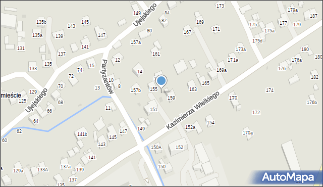 Myślenice, Króla Kazimierza Wielkiego, 157, mapa Myślenice