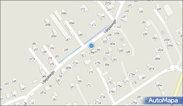 Myślenice, Króla Kazimierza Wielkiego, 175b, mapa Myślenice