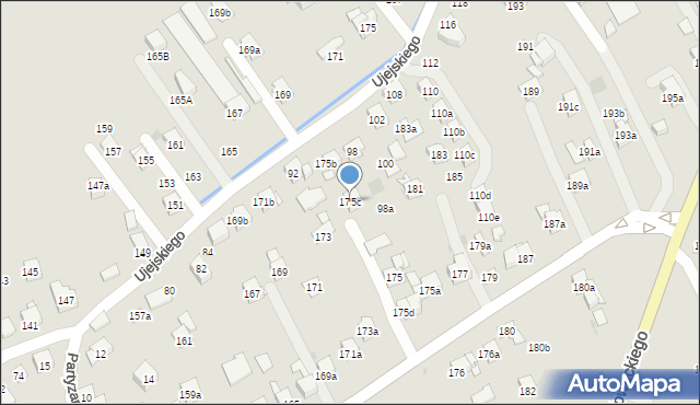 Myślenice, Króla Kazimierza Wielkiego, 175c, mapa Myślenice