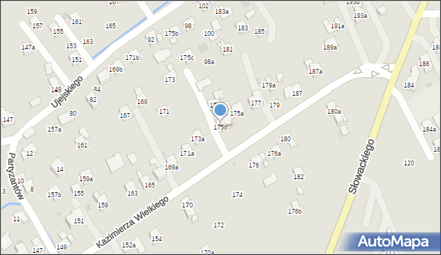 Myślenice, Króla Kazimierza Wielkiego, 175d, mapa Myślenice