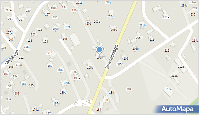 Myślenice, Króla Kazimierza Wielkiego, 199A, mapa Myślenice