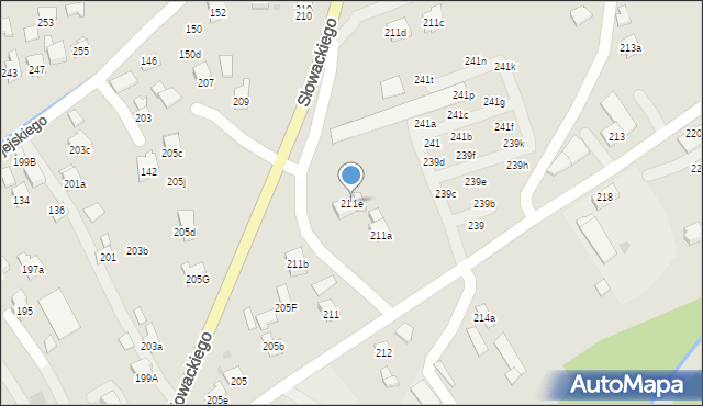 Myślenice, Króla Kazimierza Wielkiego, 211e, mapa Myślenice