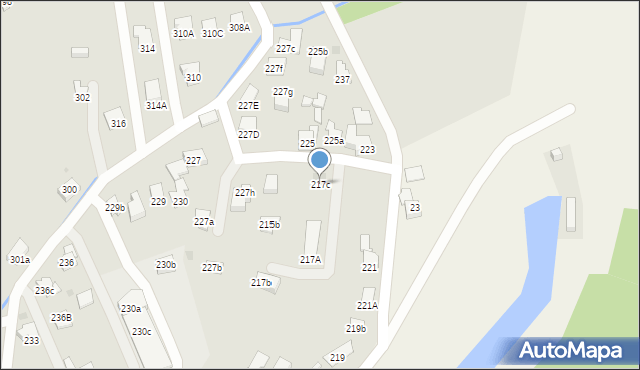 Myślenice, Króla Kazimierza Wielkiego, 217c, mapa Myślenice