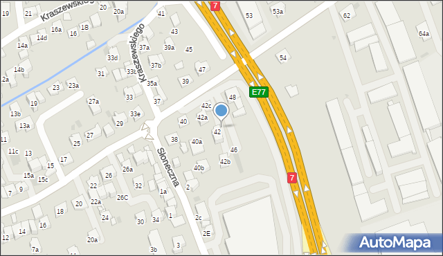 Myślenice, Króla Kazimierza Wielkiego, 44, mapa Myślenice