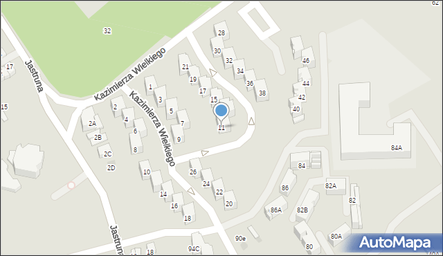 Mysłowice, Króla Kazimierza Wielkiego, 11, mapa Mysłowice