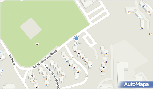 Mysłowice, Króla Kazimierza Wielkiego, 28, mapa Mysłowice