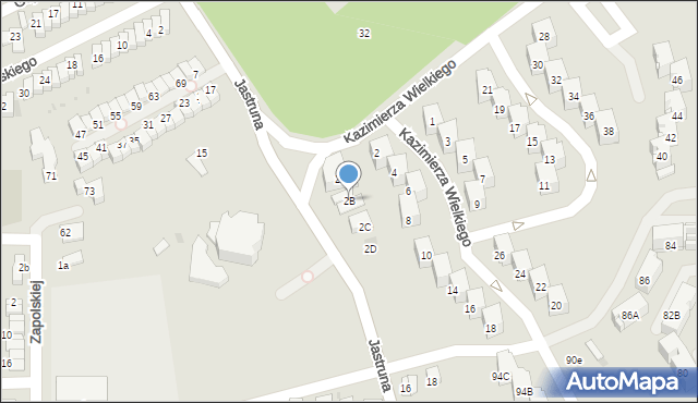 Mysłowice, Króla Kazimierza Wielkiego, 2B, mapa Mysłowice