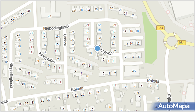 Mysłowice, Krzywoń Anieli, 7, mapa Mysłowice