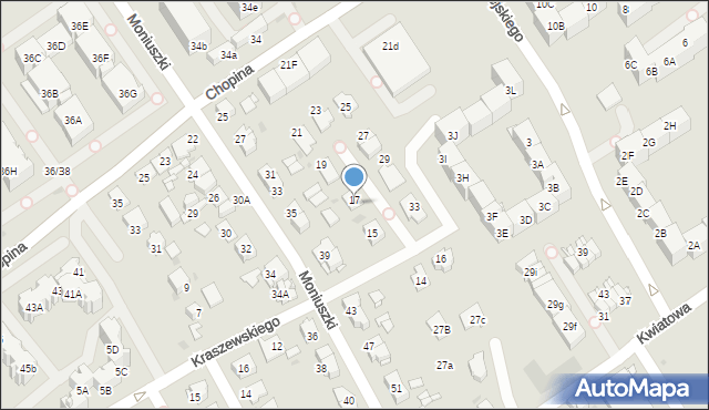 Mysłowice, Kraszewskiego Józefa Ignacego, 17, mapa Mysłowice