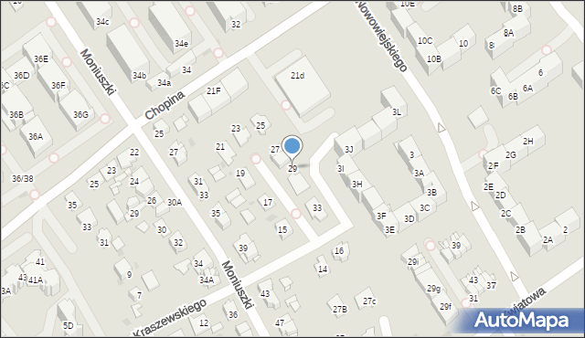 Mysłowice, Kraszewskiego Józefa Ignacego, 29, mapa Mysłowice