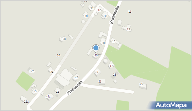 Mysłowice, Krasowska, 40, mapa Mysłowice