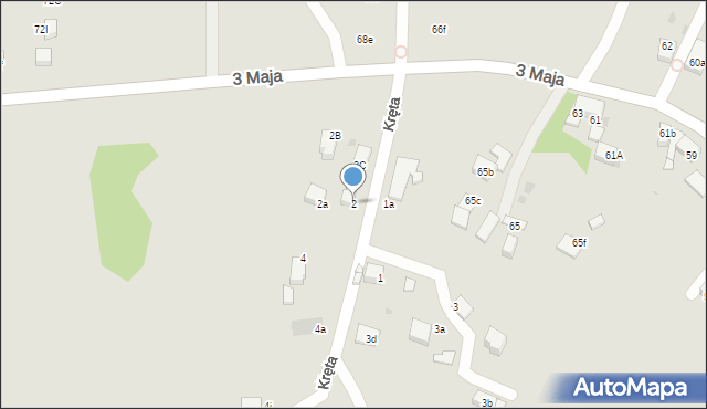 Mysłowice, Kręta, 2, mapa Mysłowice