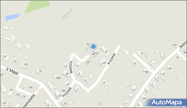 Mysłowice, Krzywa, 4b, mapa Mysłowice