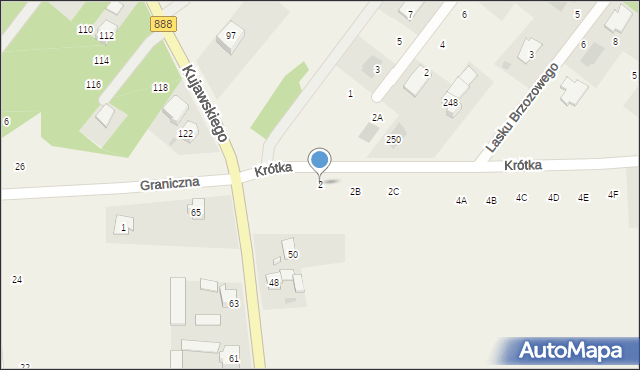Myszczyn, Krótka, 2, mapa Myszczyn