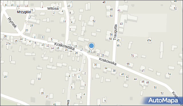Myszków, Krakowska, 21, mapa Myszków