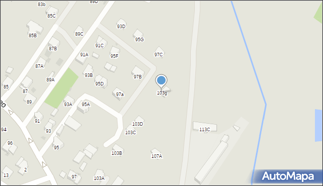 Myszków, Krasickiego, 103g, mapa Myszków
