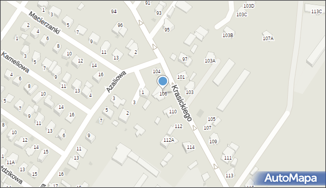 Myszków, Krasickiego, 106, mapa Myszków