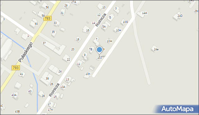 Myszków, Krasickiego, 10J, mapa Myszków