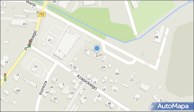 Myszków, Krasickiego, 11, mapa Myszków