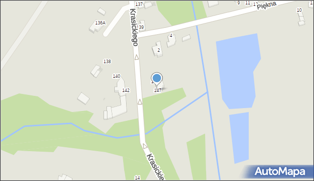 Myszków, Krasickiego, 147, mapa Myszków