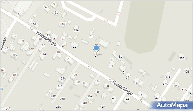 Myszków, Krasickiego, 27, mapa Myszków