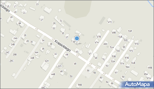 Myszków, Krasickiego, 41, mapa Myszków