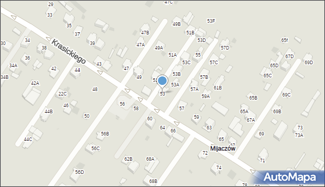 Myszków, Krasickiego, 53, mapa Myszków