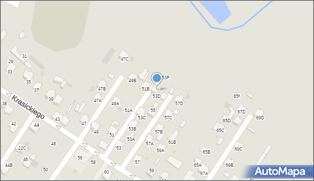 Myszków, Krasickiego, 53E, mapa Myszków