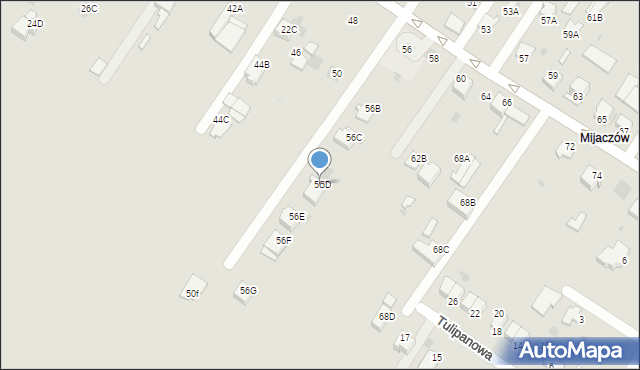 Myszków, Krasickiego, 56D, mapa Myszków