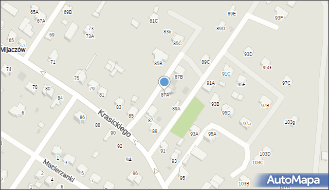 Myszków, Krasickiego, 87A, mapa Myszków