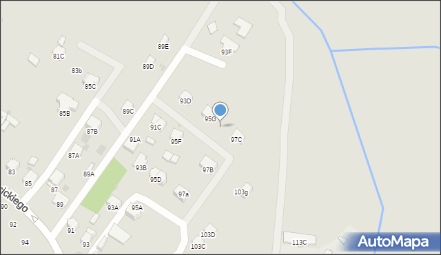 Myszków, Krasickiego, 95H, mapa Myszków