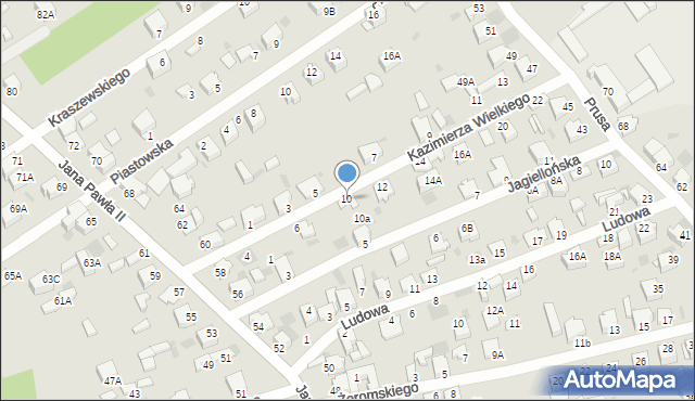 Myszków, Króla Kazimierza Wielkiego, 10, mapa Myszków