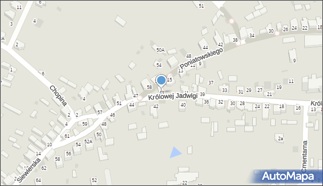 Myszków, Królowej Jadwigi, 43, mapa Myszków